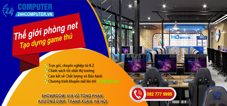 24h Computer - đơn vị lắp đặt phòng net uy tín số 1 Hà Nội