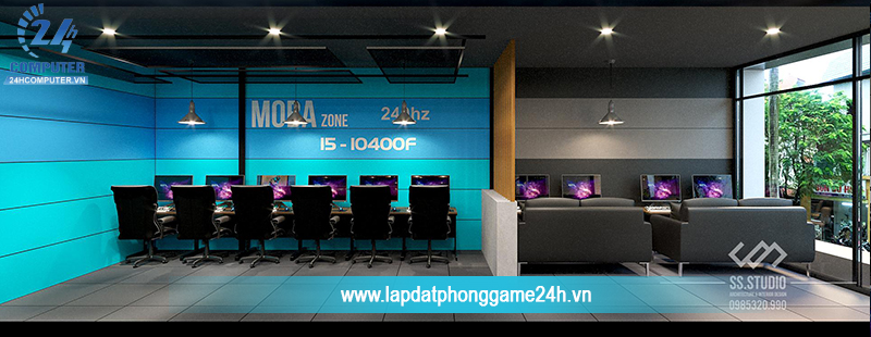 Khám phá 6 tiêu chuẩn thiết kế phòng net 30 máy đậm chất gaming